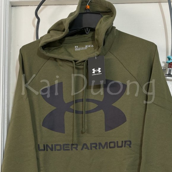 Men's Rival Fleece Big Logo Hoodie‎ GREEN - Picture 3 of 8